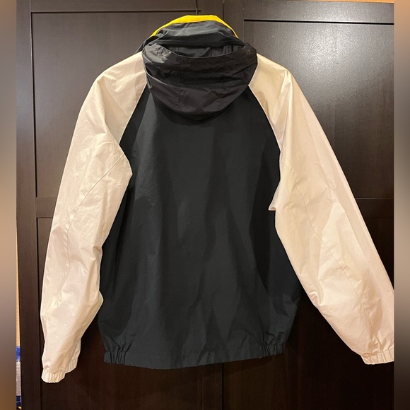 Nautica Men’s Reversible jacket/ windbreaker. Navy blue, white, yellow. Hood. XL - Picture 4 of 13
